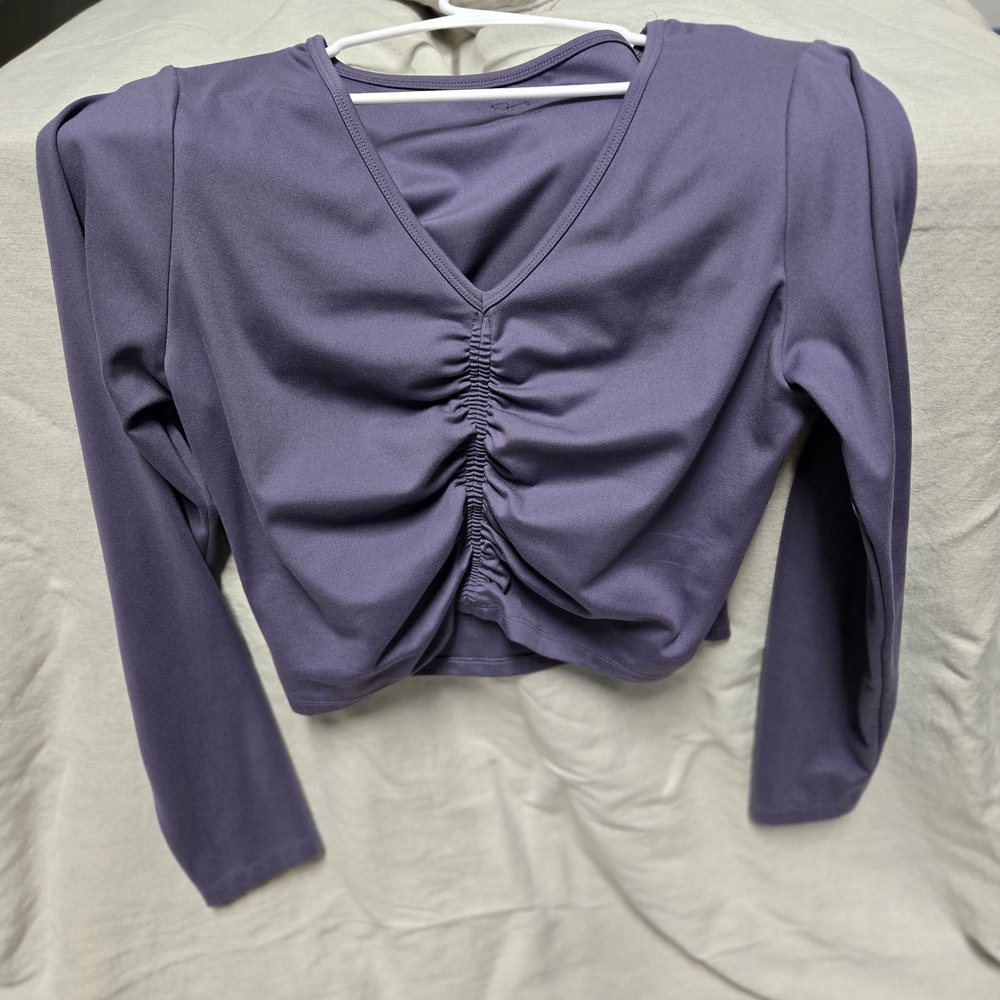 Jessica Simpson Slate Gray Activewear Top